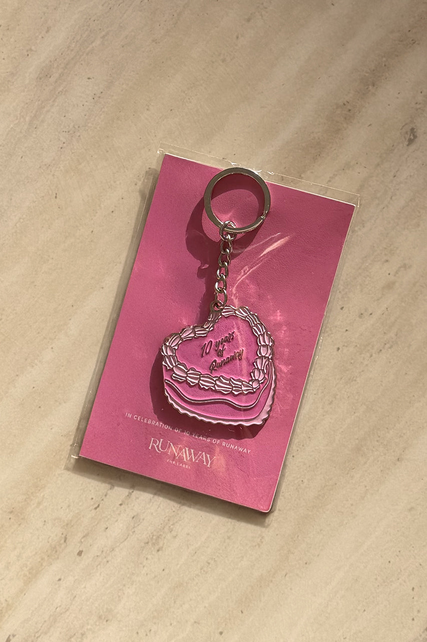 10 YEAR ANNIVERSARY CAKE KEYRING - MULTI - 10_96e41e2e-5df0-422d-9ca3-174e665f9ac9