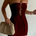 NELLIE STRAPLESS TOP - WINE