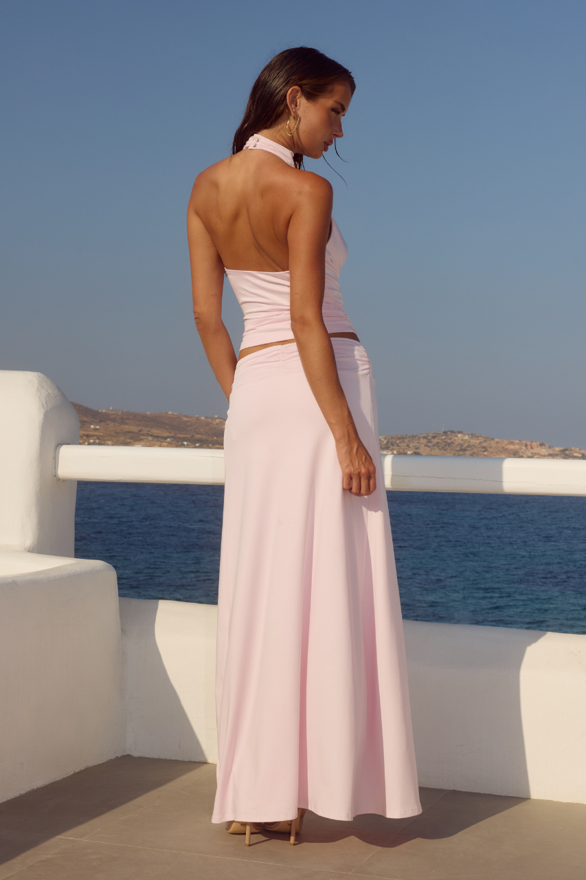 TARA SIDE SPLIT MAXI SKIRT - PINK - 1_8a4c8fdc-a7b8-45c7-844f-0a6dcefb5f75