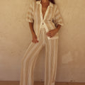 ZIGGY PANT - WHITE/SAND