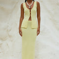 NADINA MIDI SKIRT - LEMON