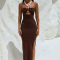 LUNA MIDI DRESS - ESPRESSO