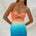 STELLAR MINI DRESS - ORANGE/BLUE