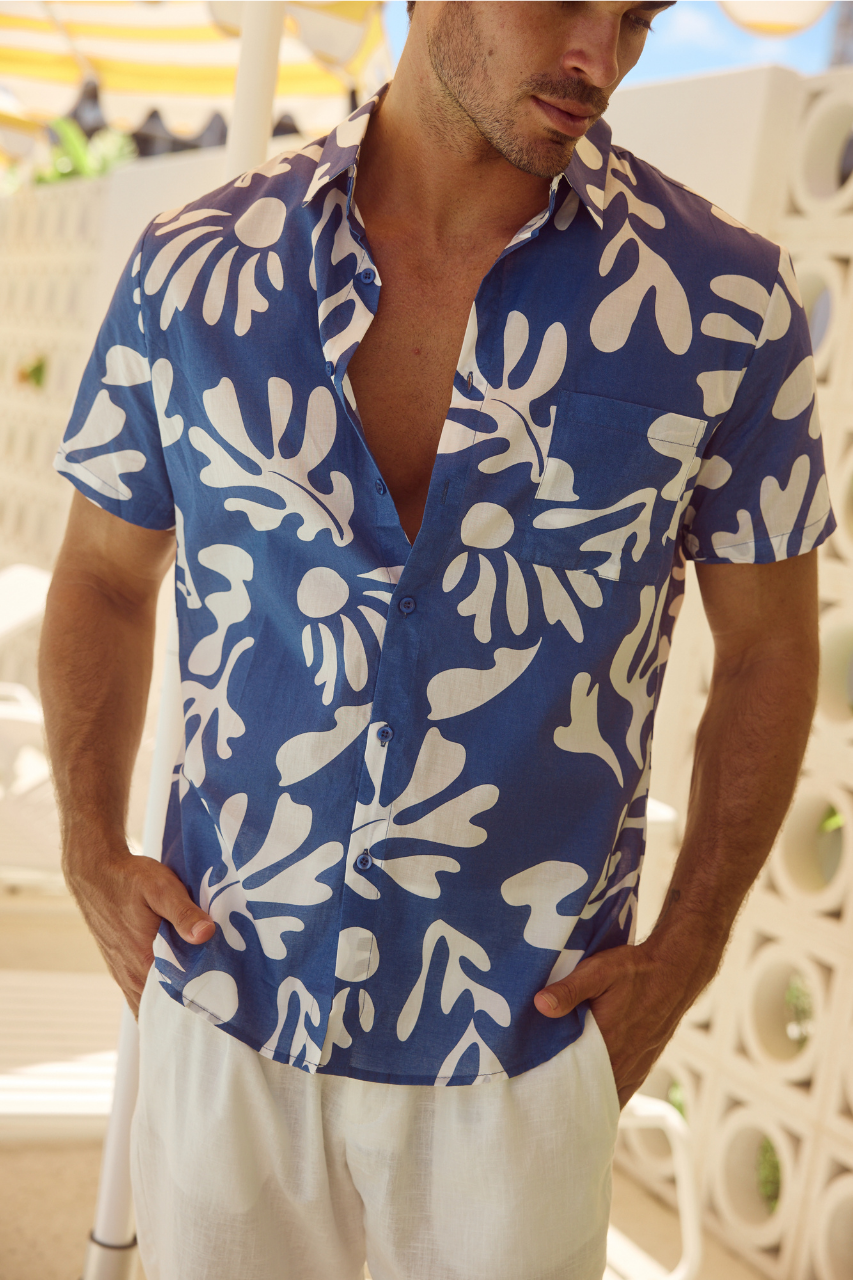 BOTANICA MEN'S SHIRT - STEEL - 288