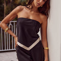 TINA SCARF TOP - BLACK