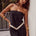 TINA SCARF TOP - BLACK