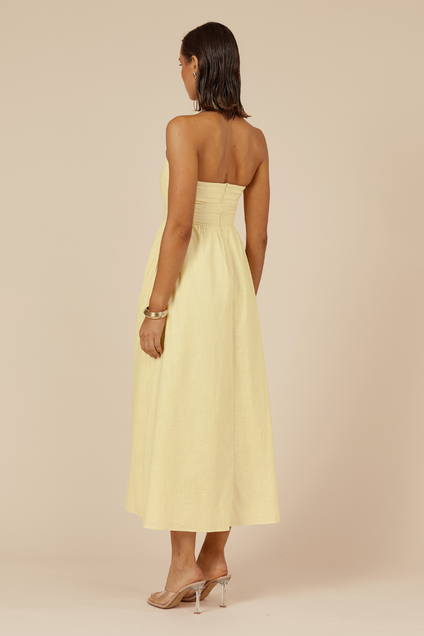 LOCKLEA MIDI DRESS - LEMON - 5_da37f483-a061-4a8d-90ba-d6ef4af13103