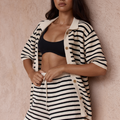 CHERIE SHORT - SAND/BLACK