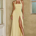 ABIGAIL SQUARE NECK MAXI DRESS - LEMON