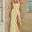 ABIGAIL SQUARE NECK MAXI DRESS - LEMON