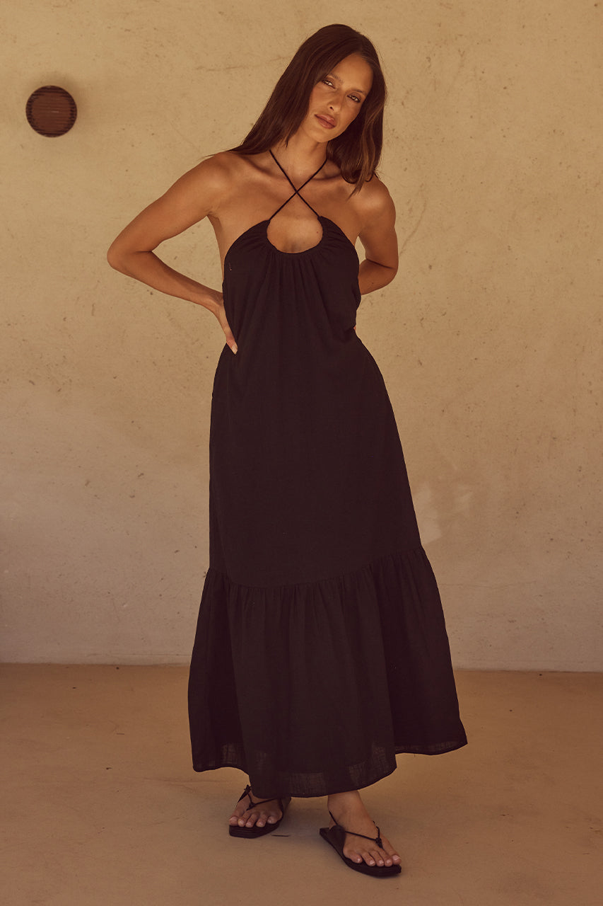 ABISS MIDI DRESS - BLACK XXL - ABISS-MIDI-DRESS---BLACK