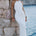 ADALEE RUFFLE TEXTURE MAXI DRESS - WHITE