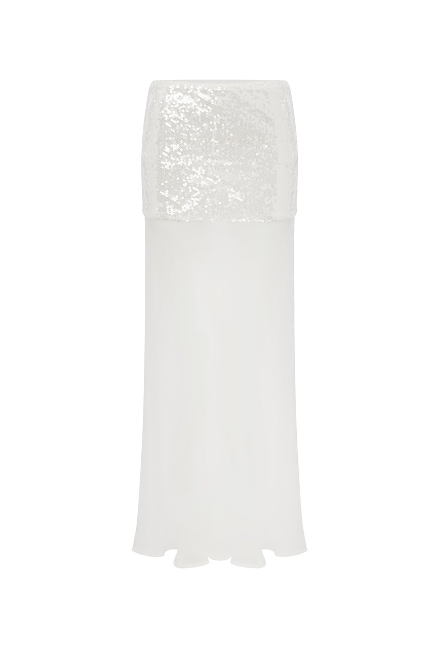 ADELUNA SHEER BOTTOM MAXI SKIRT - WHITE - ADELUNASHEERBOTTOMMAXISKIRT-1