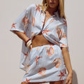 ADELYN MINI SKIRT - BLUE SEASHELL