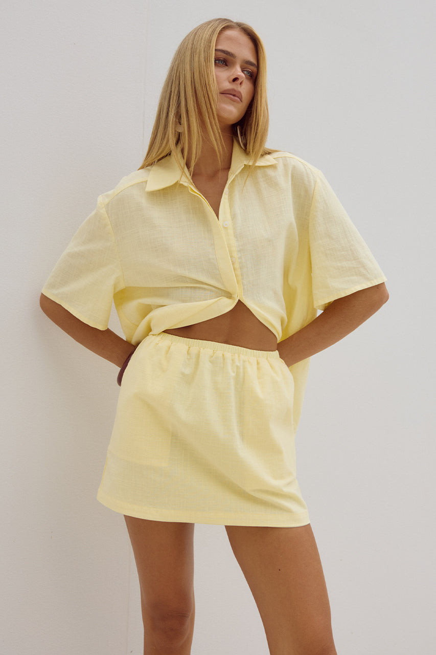 ADELYN MINI SKIRT - LEMON - ADELYN-SHIRT-LEMON-x-ADELYN-MINI-SKIRT-LEMON-_1