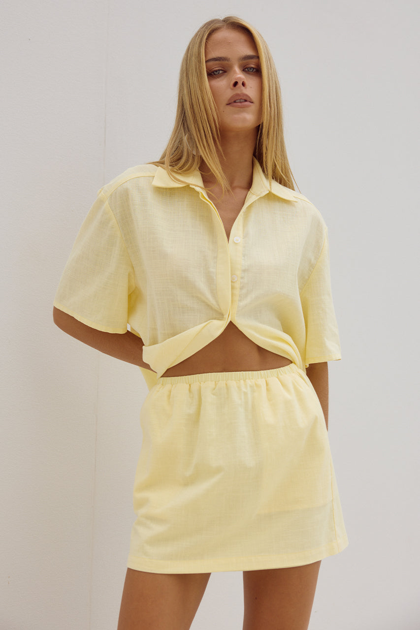 ADELYN MINI SKIRT - LEMON XXL - ADELYN-SHIRT-LEMON-x-ADELYN-MINI-SKIRT-LEMON-_2