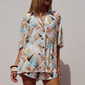 ADELYN SHIRT - VACAY AQUA