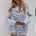 ADORA SHIRRED HOT SHORT - BLUE