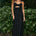 ADORA SHIRRED MAXI DRESS - BLACK