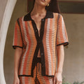 AIMEE TOP - ORANGE MULTI