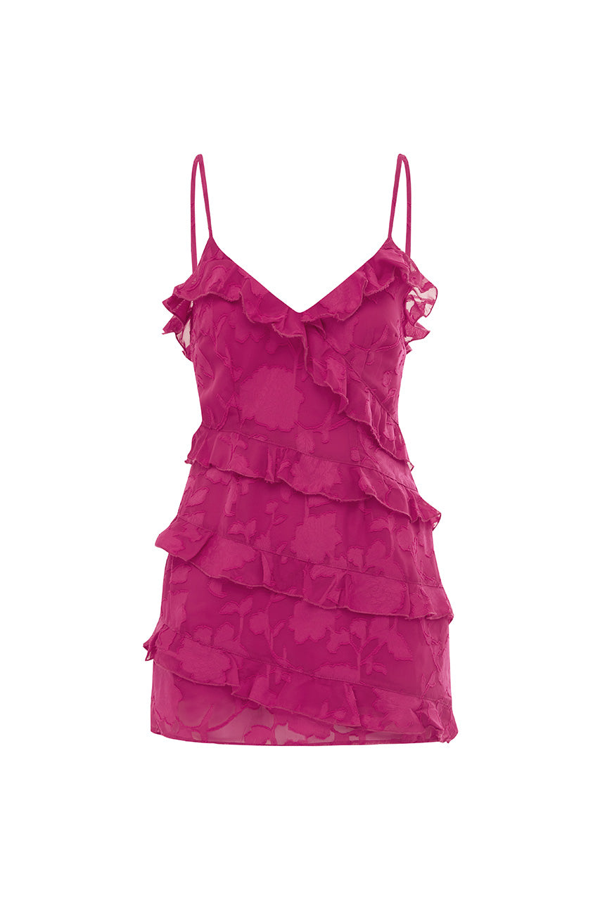 AISHA MINI DRESS - FUCHSIA - AISHAMINIDRESSFUSCHIA