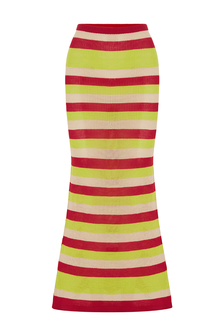 AKAYLA MIDI SKIRT - RED MULTI - AKAYLA-MIDI-SKIRT