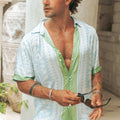 AKIO SHORT SLEEVE SHIRT - AKIO SKY BLUE