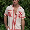 AKONI SHIRT - SAND/RED
