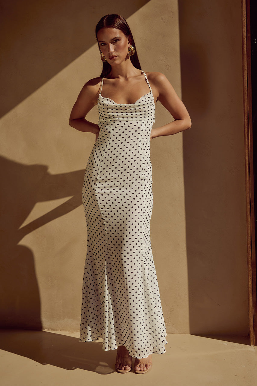 ALBION MAXI DRESS - WHITE POLKA - ALBIONMAXIDRESSPOLKADOT-1