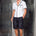 ALEXANDER SHORT SLEEVE SHIRT - WHITE/BLACK