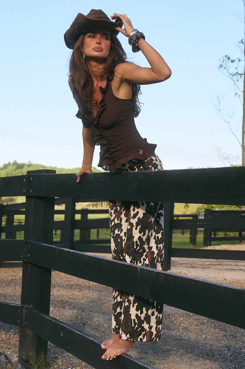 ZAVIER STRAIGHT LEG JEANS - SHILOH BROWN - ALEXINASLEEVELESSRUFFLETOP-BITTERCHOCOLATEXZAVIERSTRAIGHTLEGJEANS-SHILOHBROWN-11