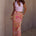 ALEXIS HALTER CUT OUT MAXI DRESS - CAVELLO PEACH