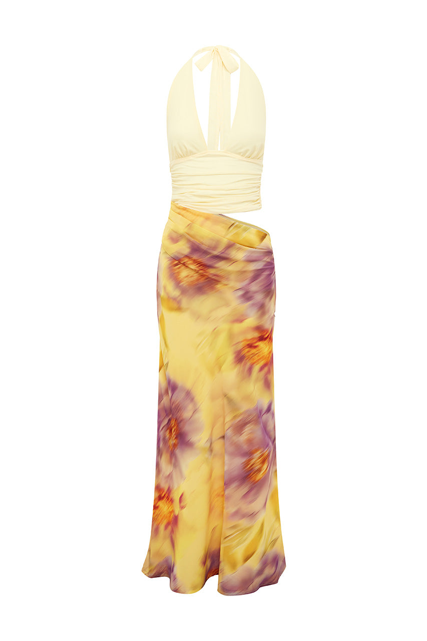 ALEXIS HALTER CUT OUT MAXI DRESS - SURI YELLOW - ALEXIS_HALTER_CUT_OUT_MAXI_DRESS_-_SURI_YELLOW