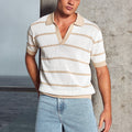 ALEX KNIT TOP - SAND/WHITE
