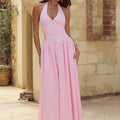 ALICIA MIDI DRESS - PINK GINGHAM