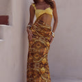 ALZONA CUTOUT MAXI DRESS - MAGNOLIA MANGO