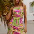 ALLEGRA MINI DRESS - ALOHA LIME