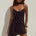ALORA SCOOP NECK MINI DRESS - BLACK/WHITE POLKA
