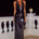 ALYSSIA DEEP-V MAXI DRESS - BLACK
