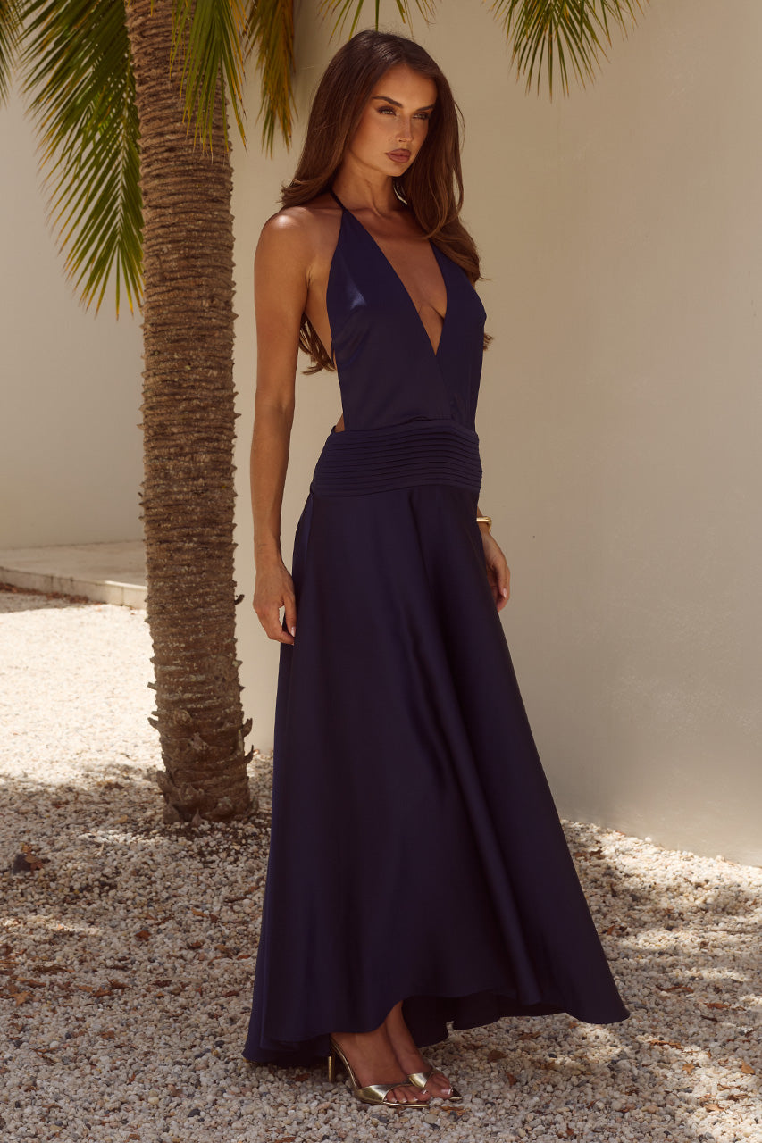 AMADINE DEEP V PLUNGE MAXI DRESS - NAVY - AMADINEDEEPVPLUNGEMAXIDRESS-NAVY-3
