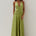 AMADINE DEEP V PLUNGE MAXI DRESS - OLIVE