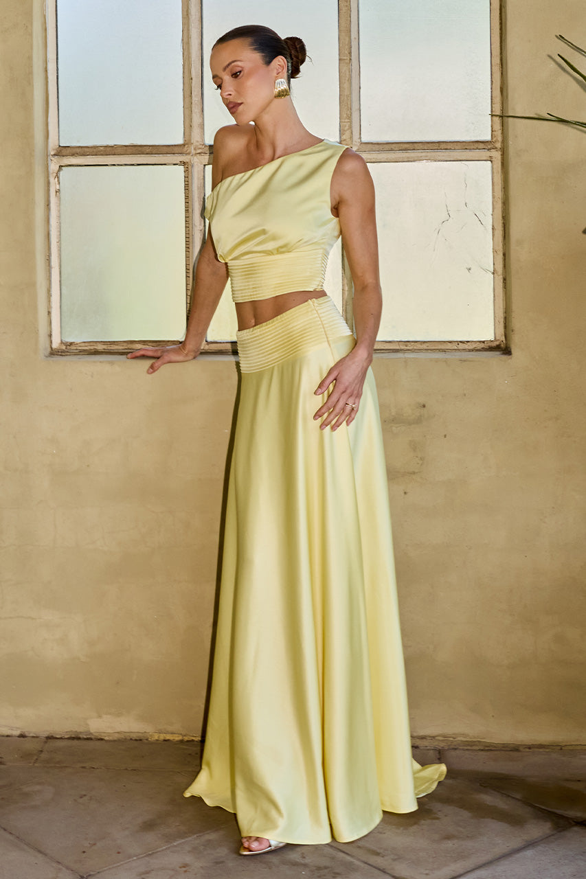 AMADINE PANELLED TRAIN MAXI SKIRT - LEMON - AMADINEOFFSHOULDERCROPTOPXAMADINEPANELLEDTRAINMAXISKIRT-LEMON-3
