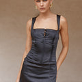 AMALDA MINI DRESS - BLACK