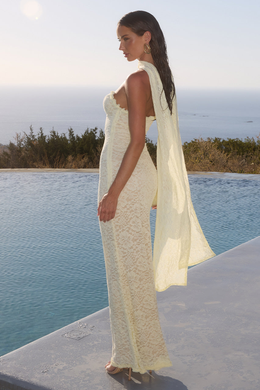 AMANA STRAPLESS SCARF MAXI DRESS - LEMON - AMANASTRAPLESSSCARFMAXIDRESS-LEMON-1