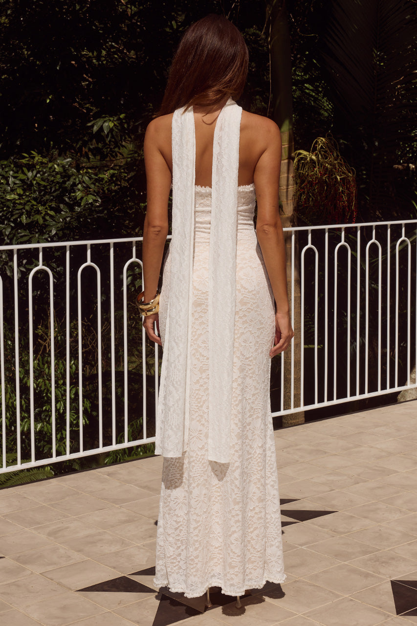 AMANA STRAPLESS SCARF MAXI DRESS - WHITE - AMANASTRAPLESSSCARFMAXIDRESS-WHITE-3