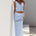 AMARA LACE TRIM MAXI SKIRT - BLUEBELL