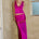 AMARA LACE TRIM MAXI SKIRT - FUCHSIA