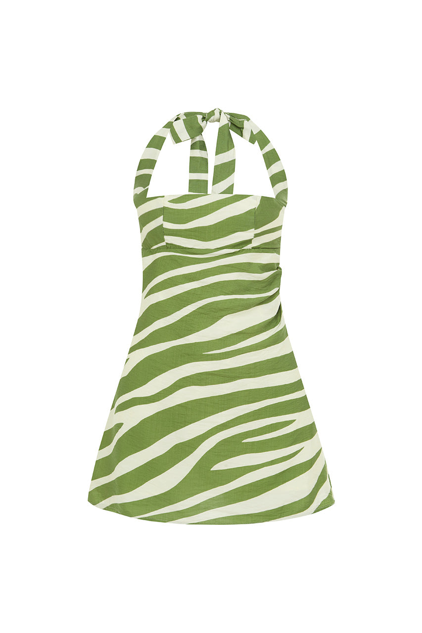 AMARI MINI DRESS - KHAKI - AMARIMINIDRESS