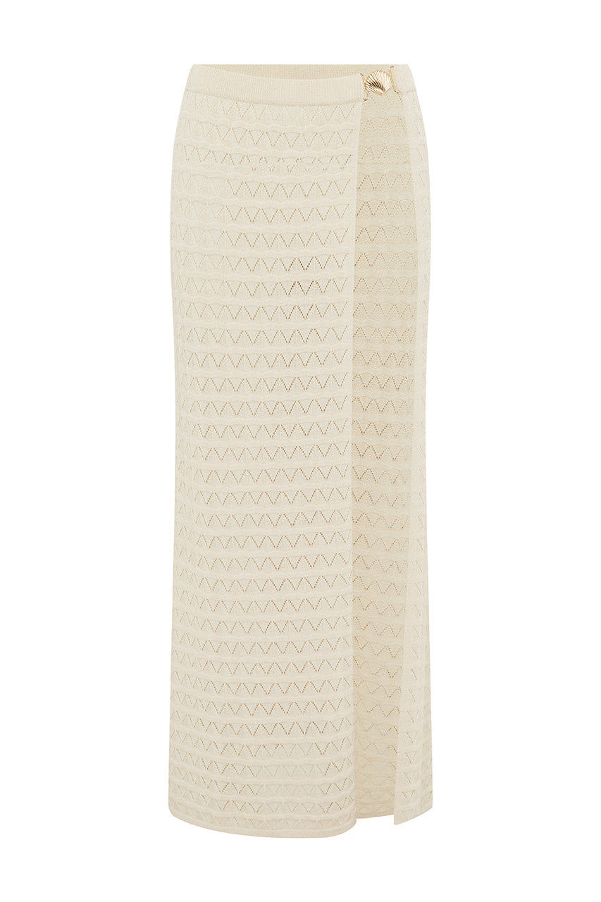 AMBI MIDI SKIRT - SAND/GOLD - AMBIMIDISKIRT