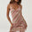 AMIKA COWL HANDKERCHIEF MINI DRESS - SADIE PINK